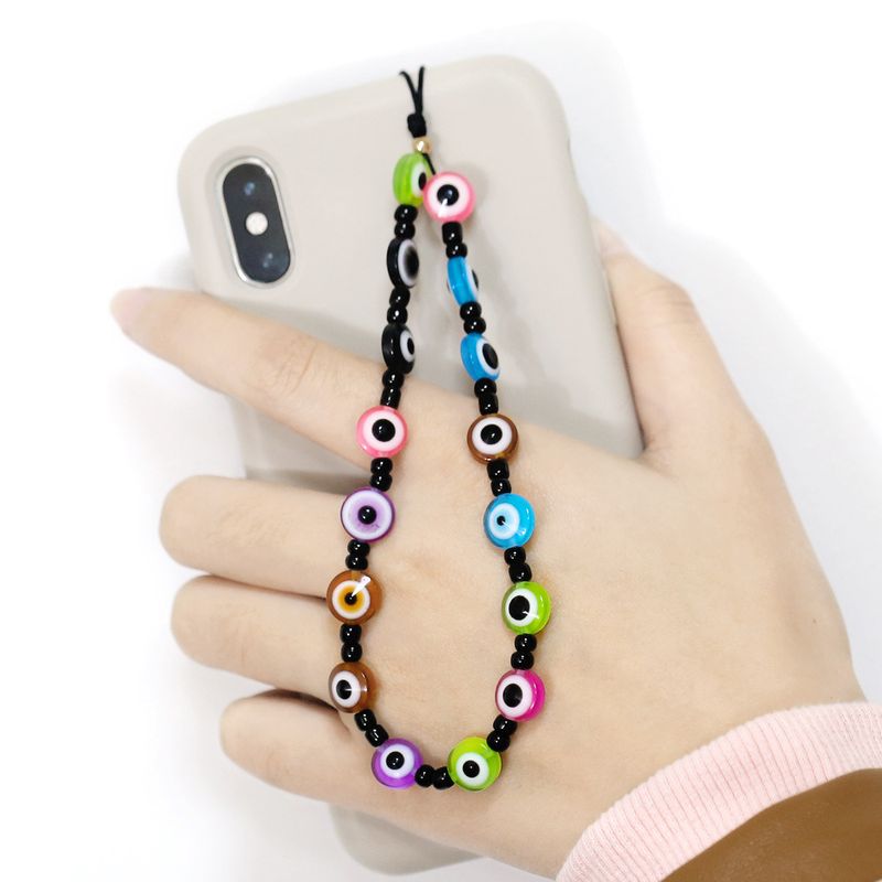 Neue Farbe Auge Perlen Handykette Handy Lanyard