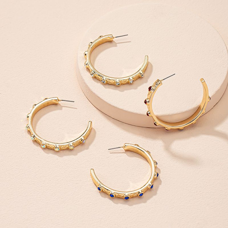 Creative Geometric C-shaped Circle Earrings