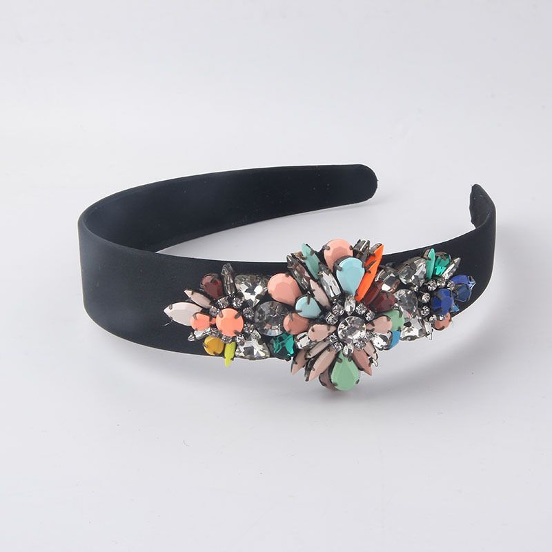 New Fashion Personality Diamond-studded Geometric Flower Headband