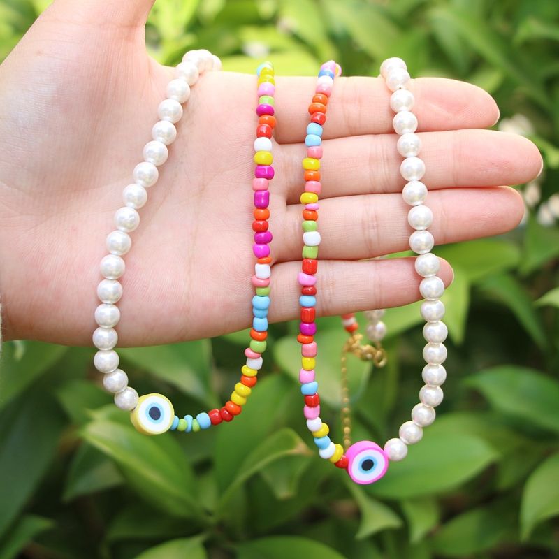 Simple Shell Beads Necklace 2022 Demon Eye Color Necklace