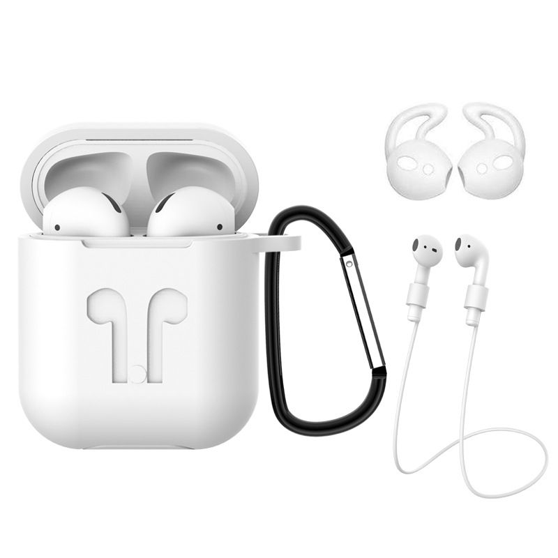 Convient Pour Les Écouteurs Sans Fil Bluetooth Apple Housse De Protection En Silicone Ensemble De 4 Pièces