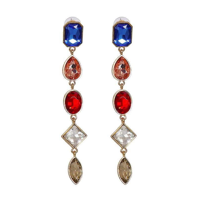 Fashion Alloy Diamond Earrings Accessories European Style Fashion Long Earrings