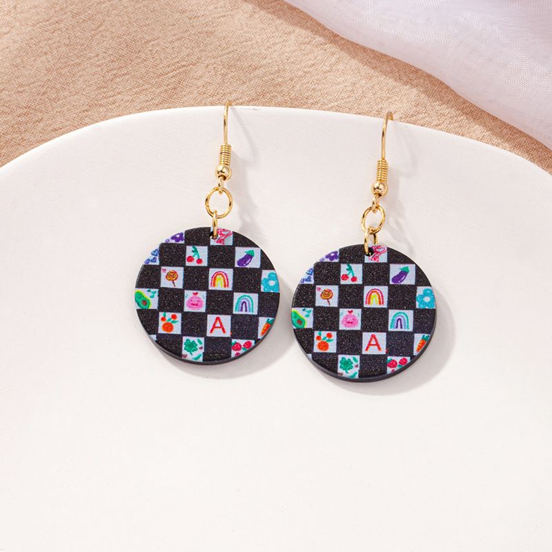 New Earrings Fashion Pattern Acrylic Earrings Trend Letter Earrings Female