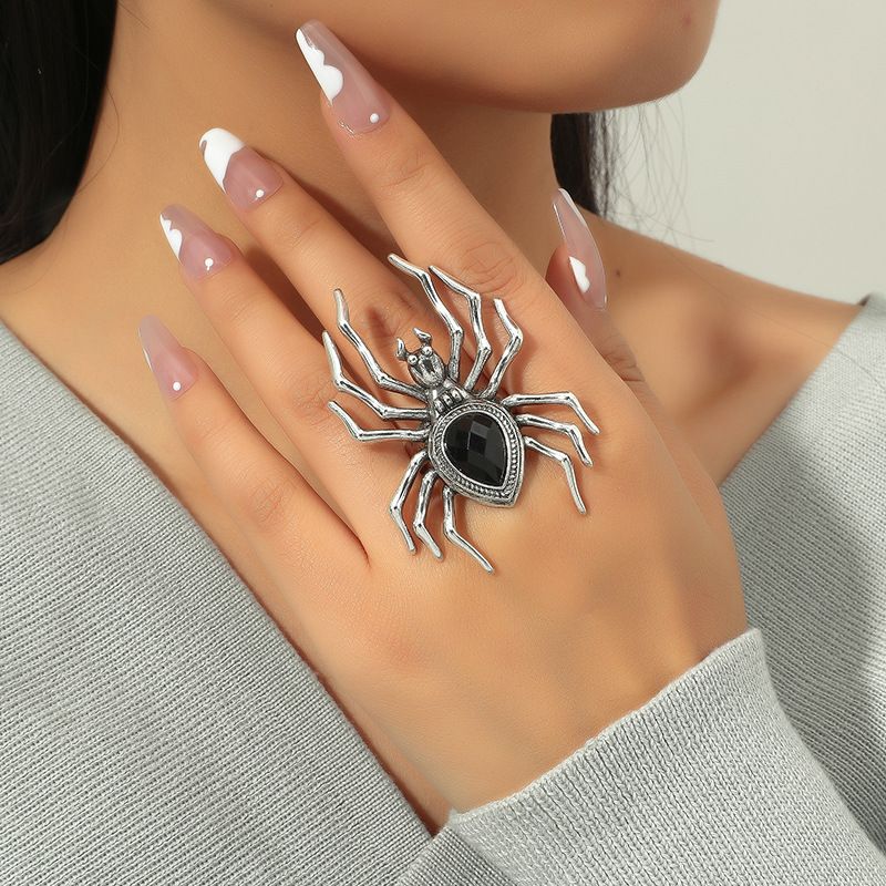 Retro Exaggerated Punk Hip Hop Alloy Ring Fashion Simple Spider Ring