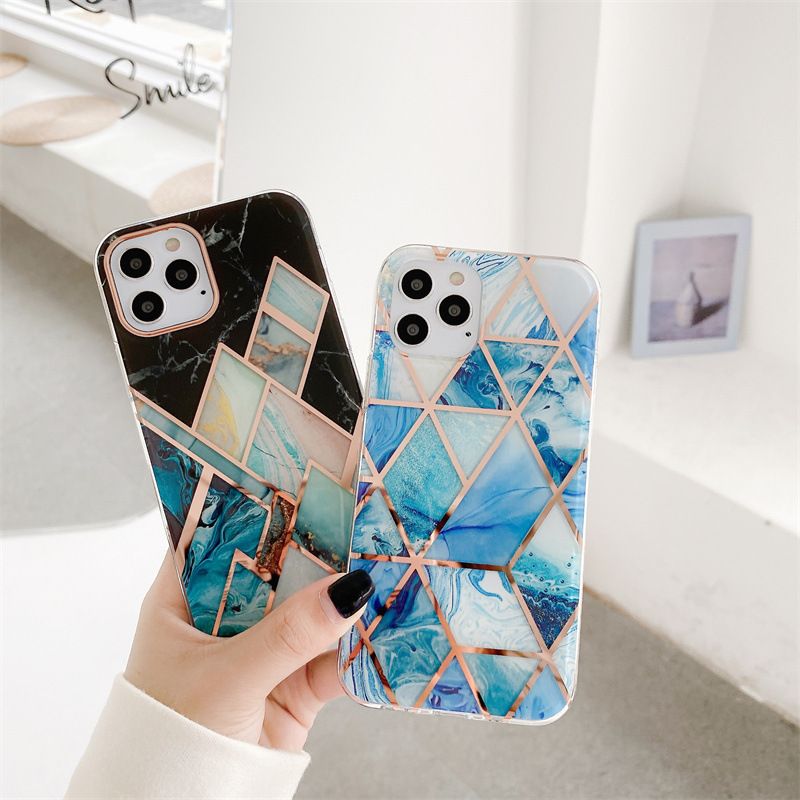 Fashion Geometric Marble Pattern Manti-drop Mobile Phone Case