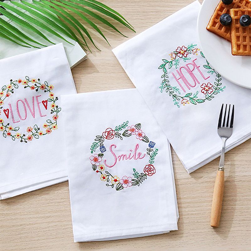 Ethnic Style Embroidered Placemat Wine Glass Towel
