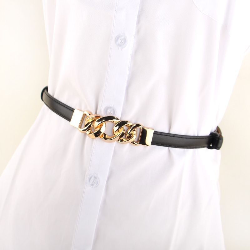 Korean Version Of Chain Buckle Adjustable Thin Belt