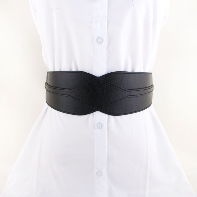 Cinturón De Moda De Faja Ancha Elástica Para Mujer Nueva Cinturón Simple Coreano
