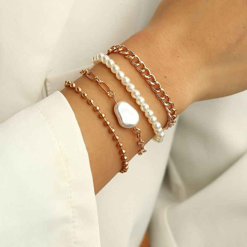 Creative Jewelry Mix And Match Pearl Chain Fashion Simple Set Bracelet