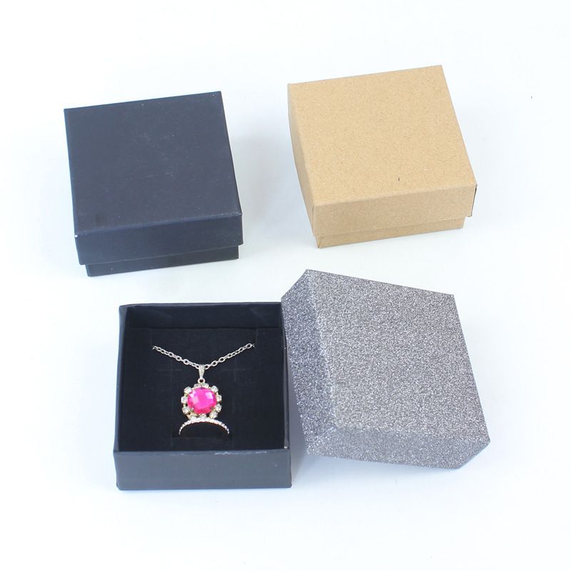 Earring Box Set Small Paper Box Pendant Necklace Ring Jewelry Display Box