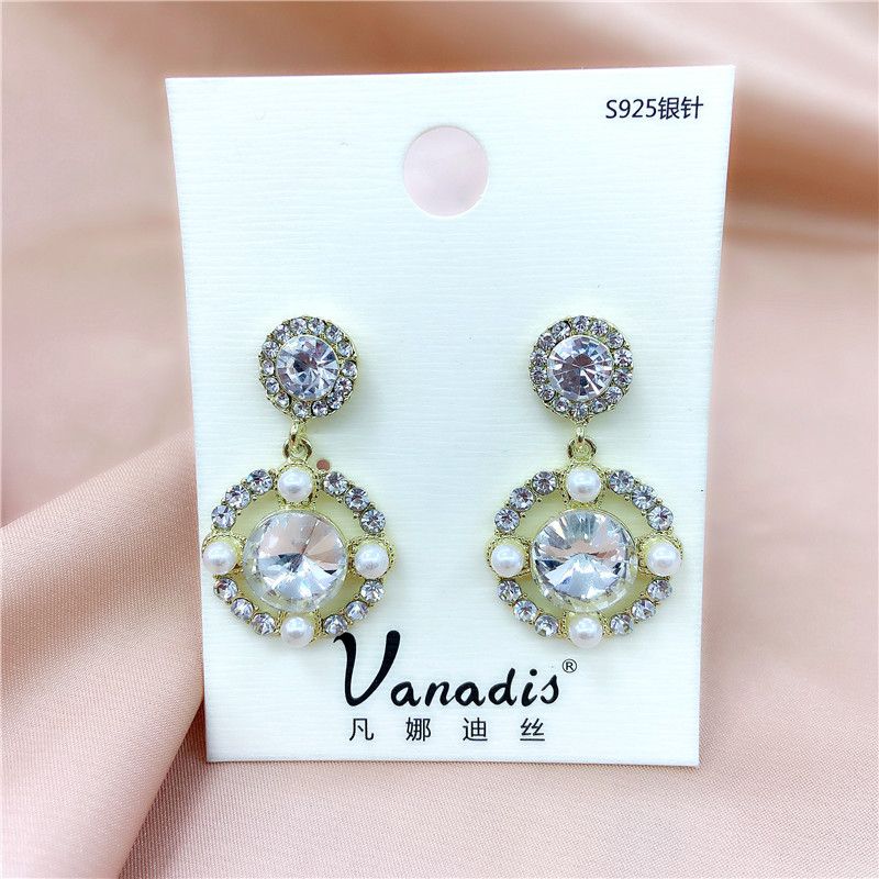 Fashion Retro Pearl Round Temperament Trendy Korean Earrings