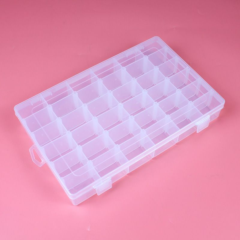 Jewelry Box Plastic Detachable 36 Small Lattice Jewelry Necklace Ring Earrings Storage Box