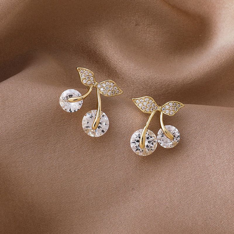 New Trend Cherry Shape Small Earrings Fashion Earrings