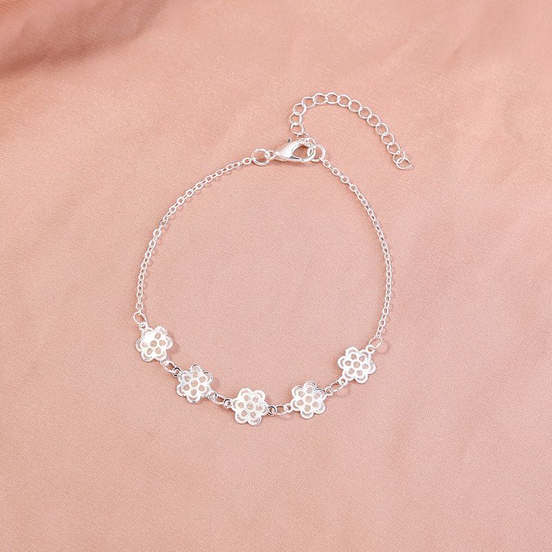 Simple Design Sense Accessories Metal Geometric Sunflower Fluorescent Bracelet Anklet Wholesale