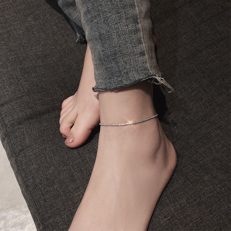 Fashion Anklet Female Korean Geometric Copper Simple Personality Sexy Jewelry