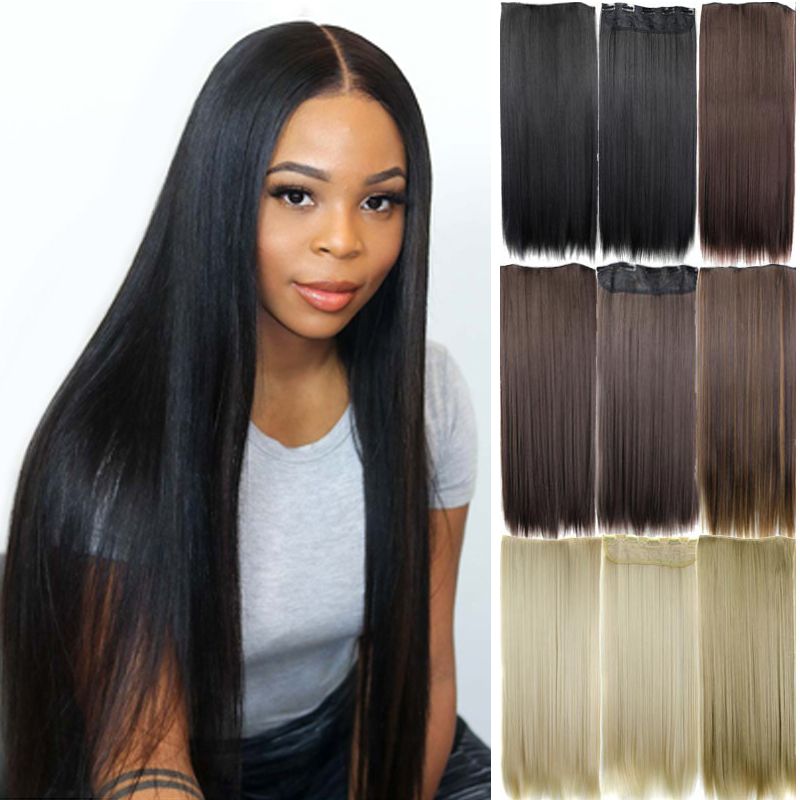 Women's Wig Five Clips Long Straight Hair Wig Hair Extension Piece