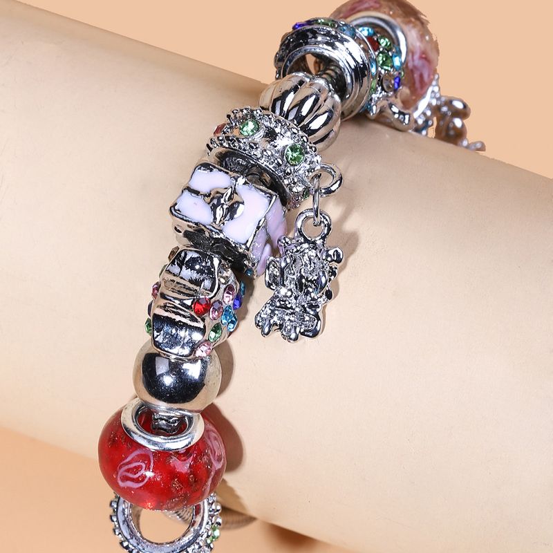Retro Crystal Beaded Bracelet Diy Handmade Colorful Glass Beaded Bracelet