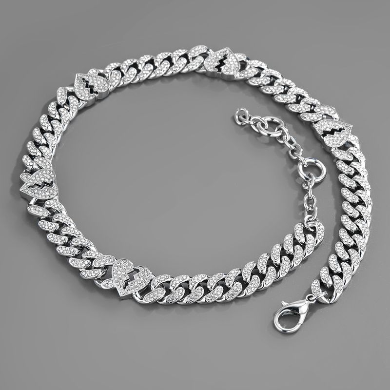 Hip Hop Europeo Y Americano, Nueva Cadena Cubana, Collar De Pulsera Para Hombre De Circonita De Diamantes De Cobre