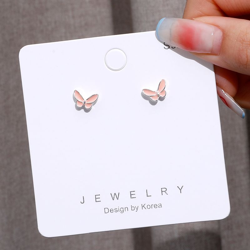 Exquisite Fashion Pink Butterfly Earrings