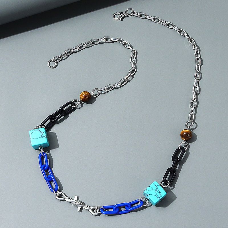 Korean Style Ethnic Style Creative Simple Retro Resin Stone Necklace