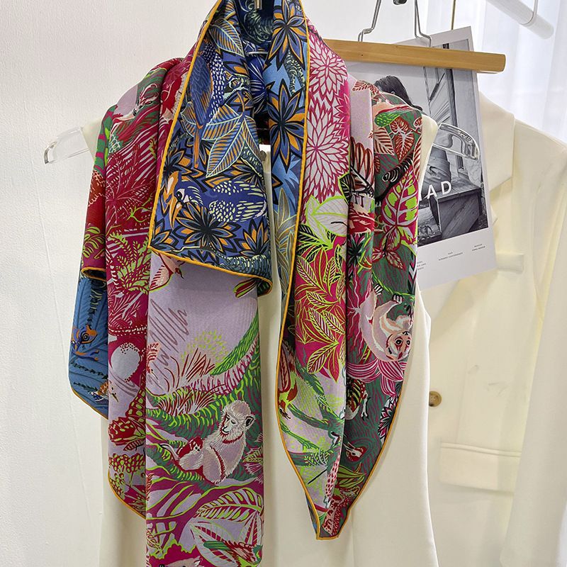 Printing Double-sided Twill Silk Scarf Wholesale