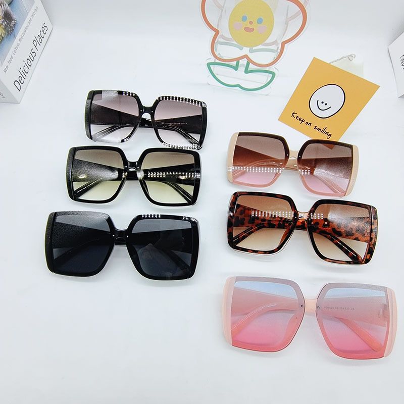 New Big Box Sunglasses Cross-border Fashion Sunglasses Trendy Thin Sunglasses