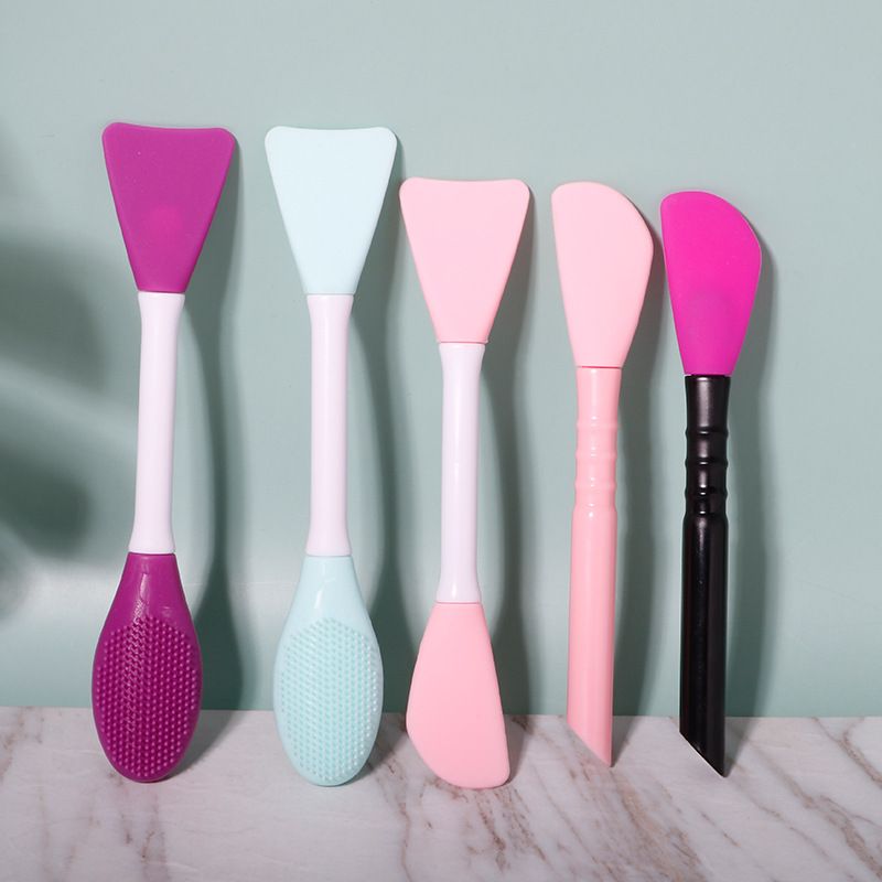 New Double-headed Facial Mask Brush Face Cleansing Facial Mask Brush Wholesale