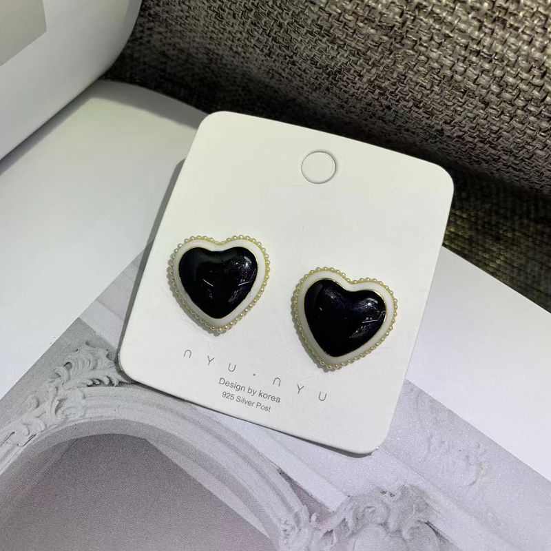 Explosive Style Earrings Office Ol Fashion Style Simple Heart Shape Earrings