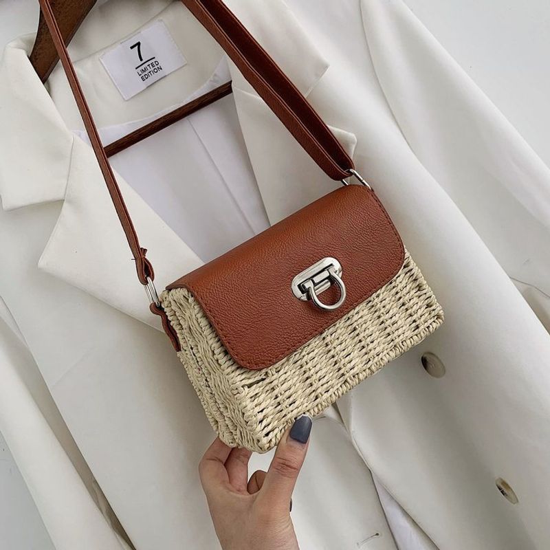 New Retro Straw Woven Bag 2021 Summer New Woven Female Bag Beach Bag