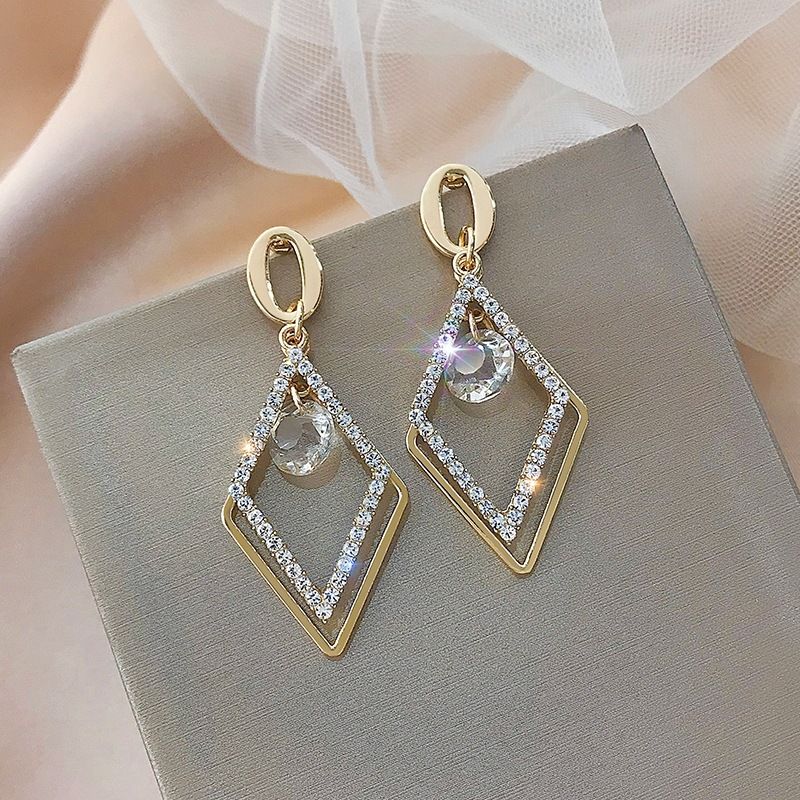 Rhinestone-shaped Earrings Fashion Exquisite New Trendy All-match Earrings
