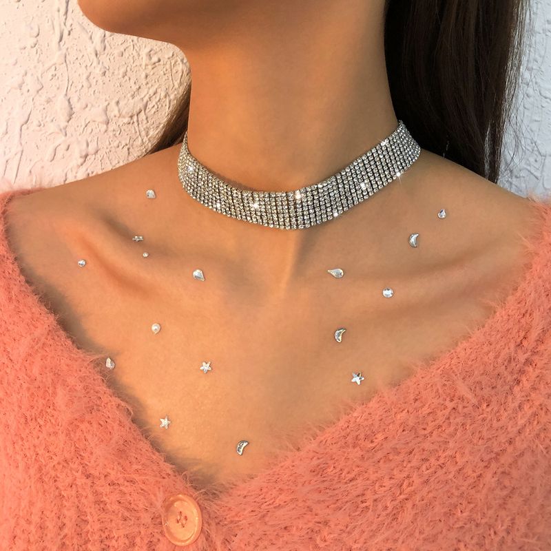 European And American Style Full Diamond Necklace