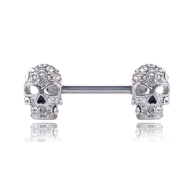 New Jewelry Diamond Skull Nipple Ring Jewelry