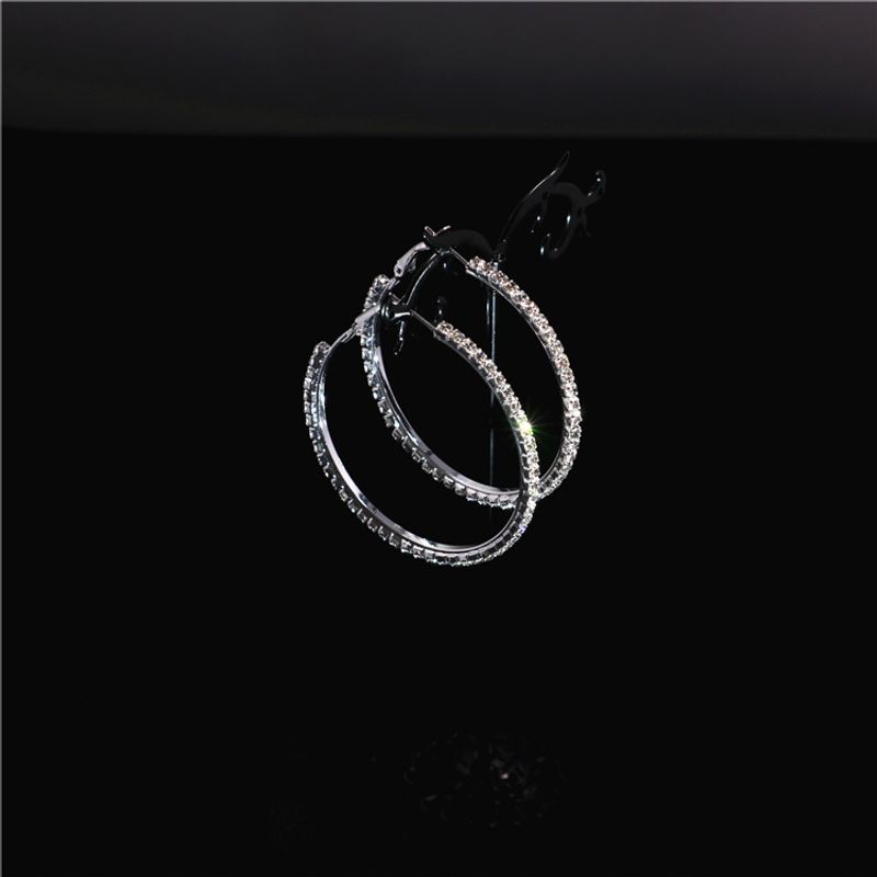 Super Large Crystal Earring Ring Inlaid Rhinestones Star Earrings
