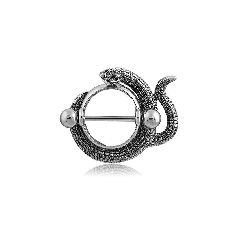 New Retro Snake-shaped Nipple Ring Nipple Nail Wholesale