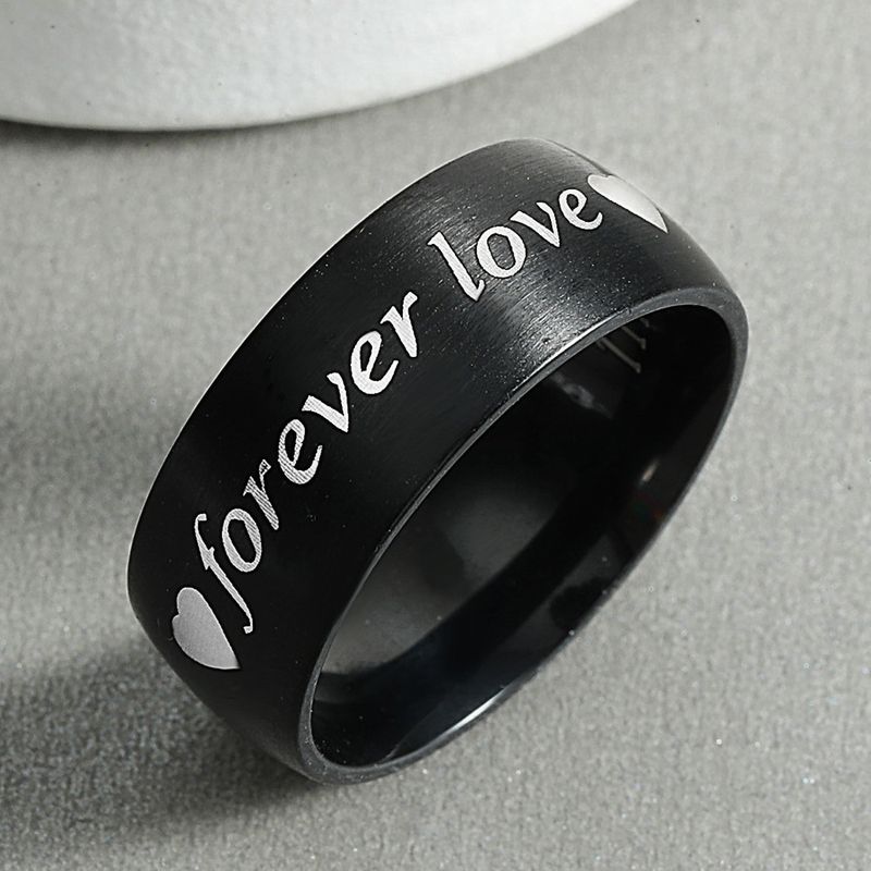 Forever Love Men's And Women's Retro Titanium Steel Ring