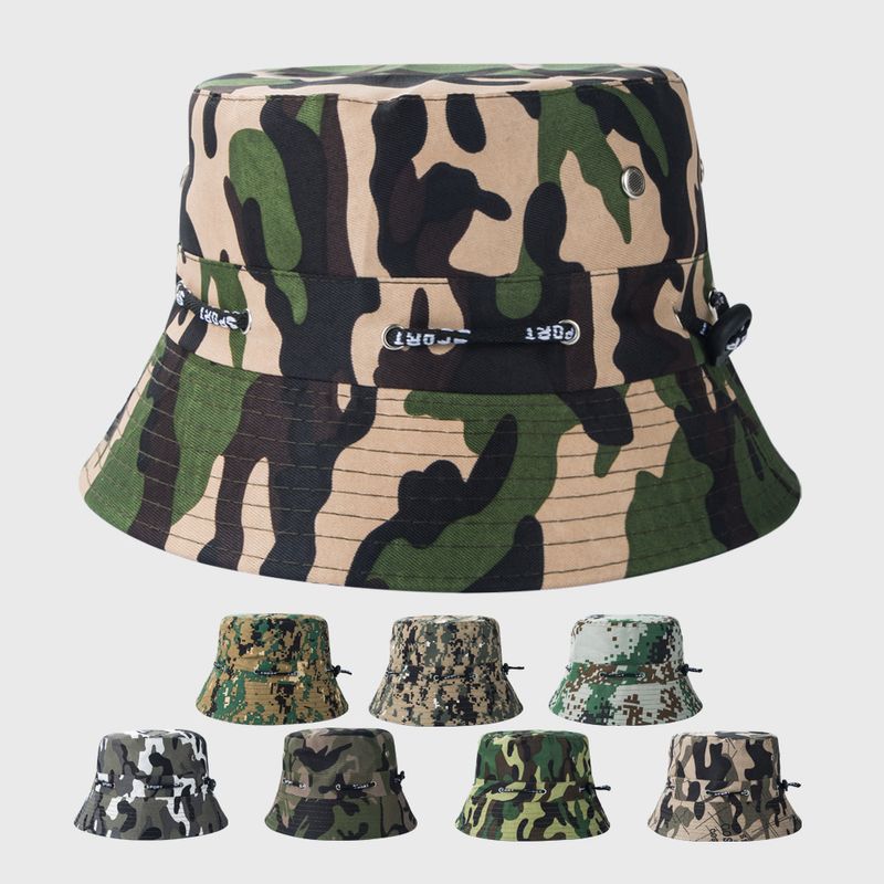 Fashion Personality Camouflage Fisherman Hat Male Flat-top Sun Protection Sunshade Hat