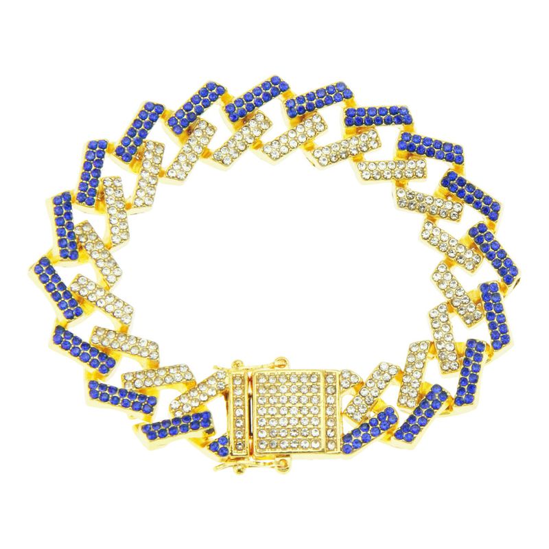 Bracelet En Alliage En Forme De Diamant Avec Diamants Colorés Et Géométriques À La Mode