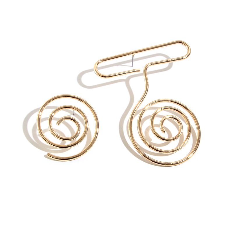 Retro Exaggerated Mosquito Coil Winding Earrings Hollow Creative Design Earrings