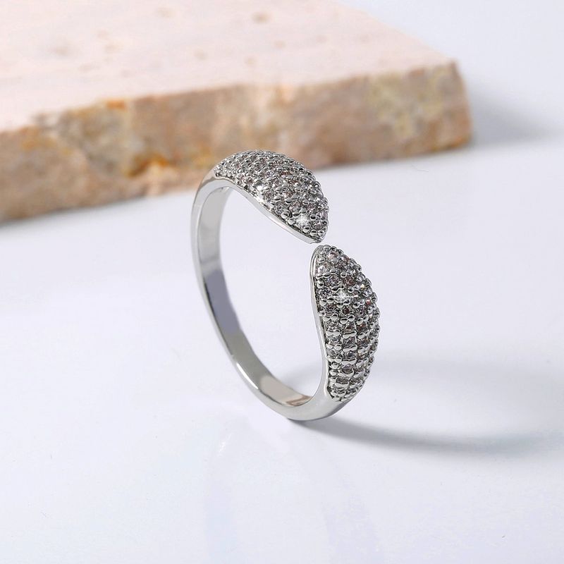 Opening Can Be Adjusted Inlaid With Zircon Snake-shaped Ring