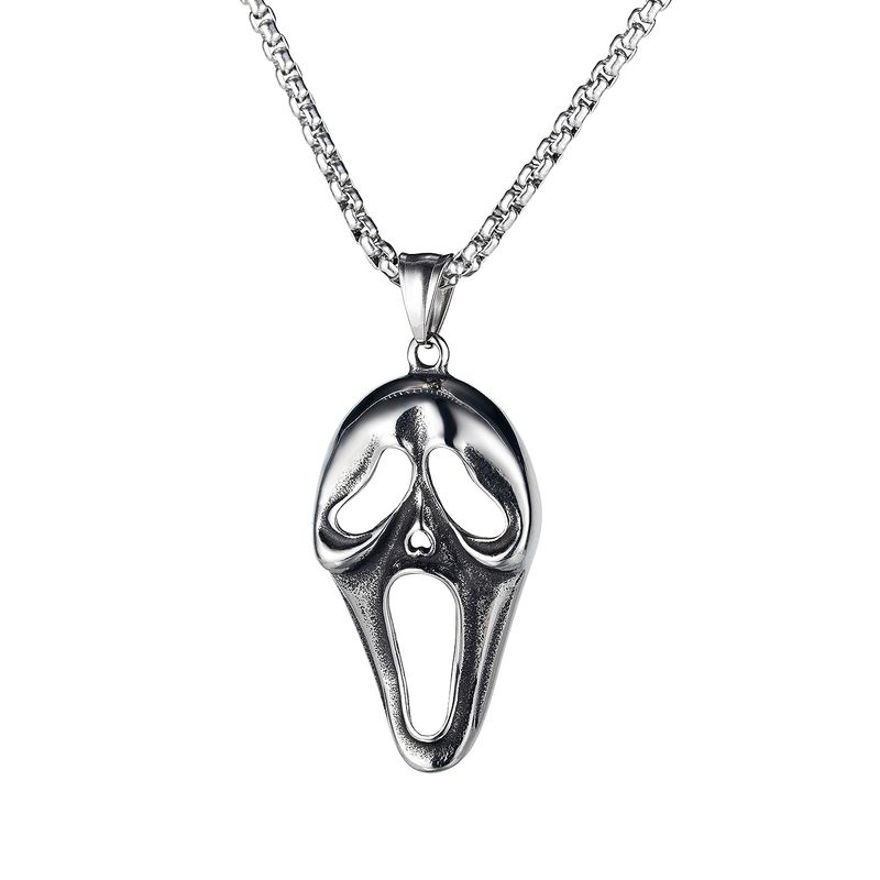 Creative Skull Mask Titanium Steel Men's Necklace
