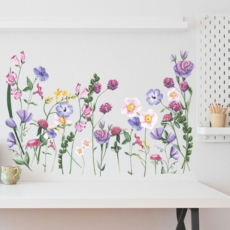 Nouveaux Stickers Muraux De Langue De Fleur De Plante De Mode