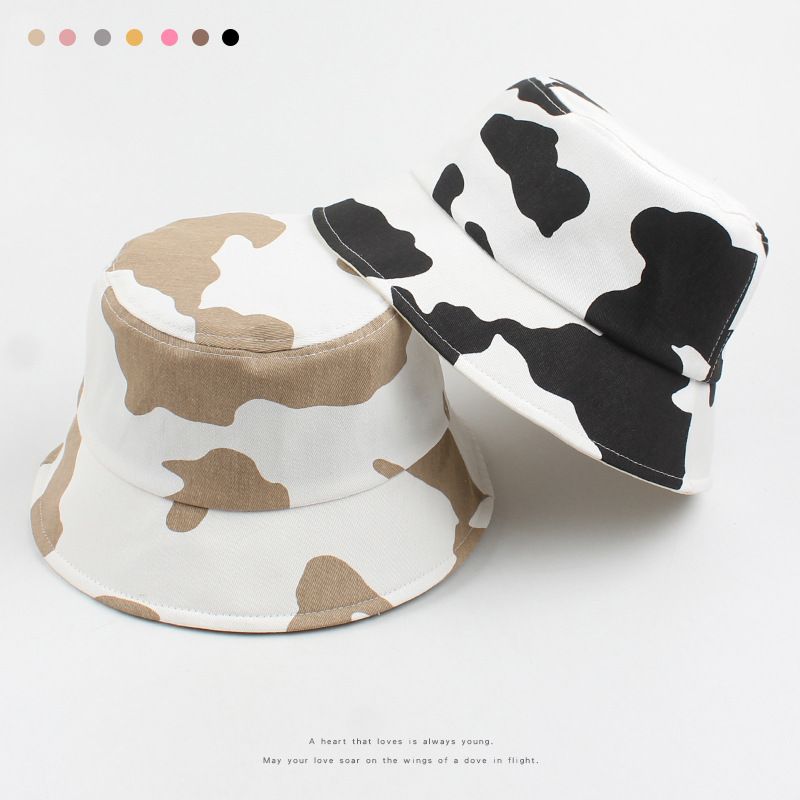 Cow Pattern Retro Leisure Fisherman Hat