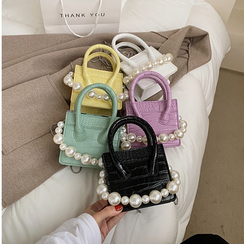 New Trendy Fashion Pearl Chain Messenger Bag