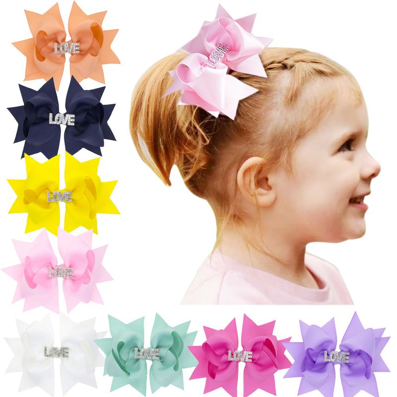 Children's Solid Color Bow Hairpin