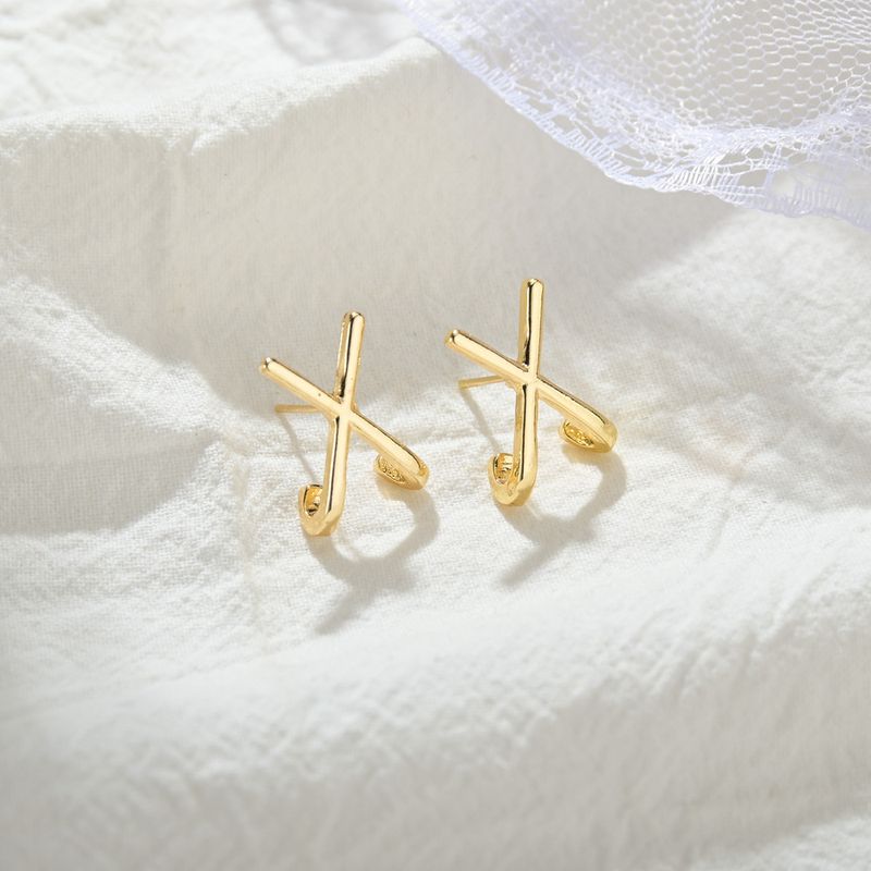 X-shaped Simple Matte Earrings