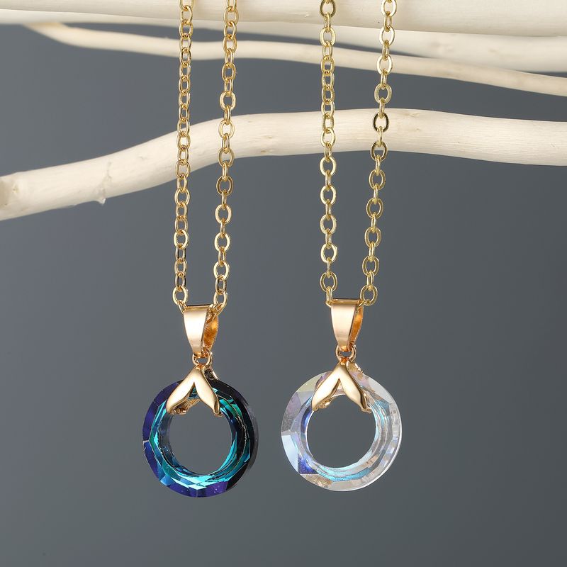 New Fashion Color Round Crystal Imitation Resin Necklace