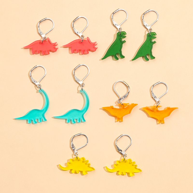Fashion Cute Stegosaurus Acrylic Earrings Set