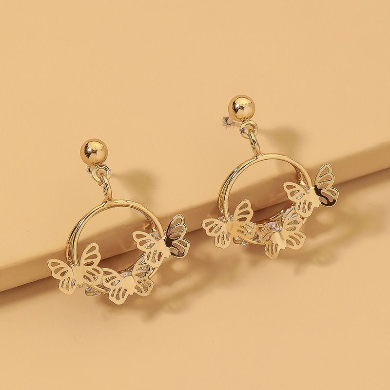 Fashion Golden Butterfly Earrings