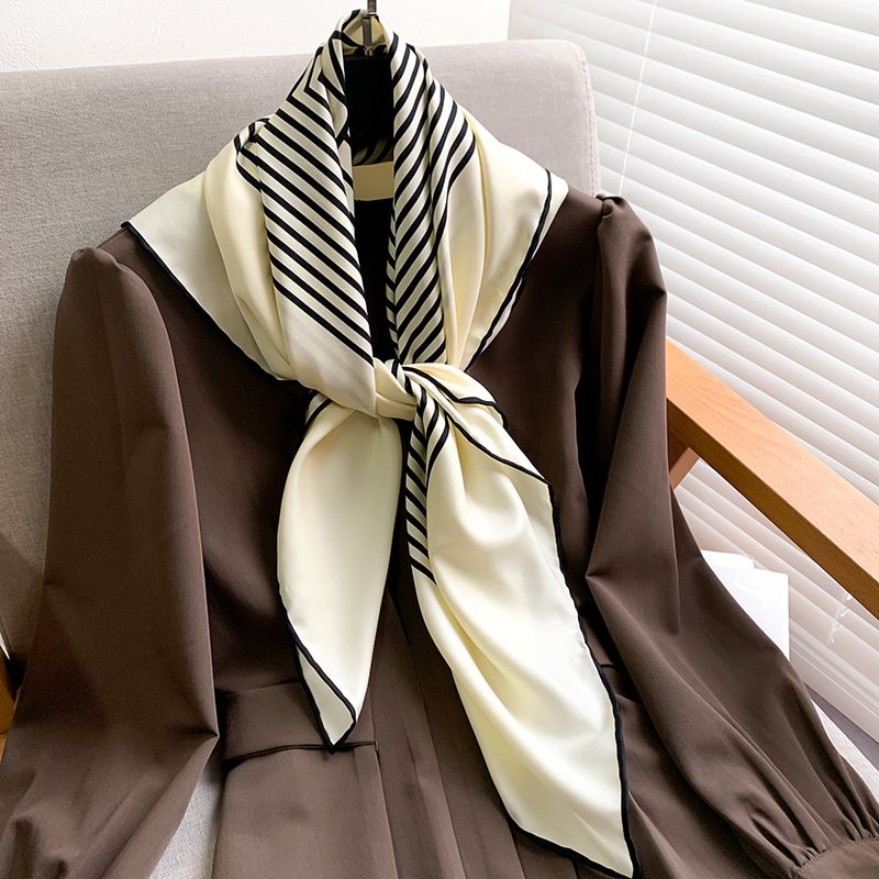 Korean Classic Striped Printed Scarf