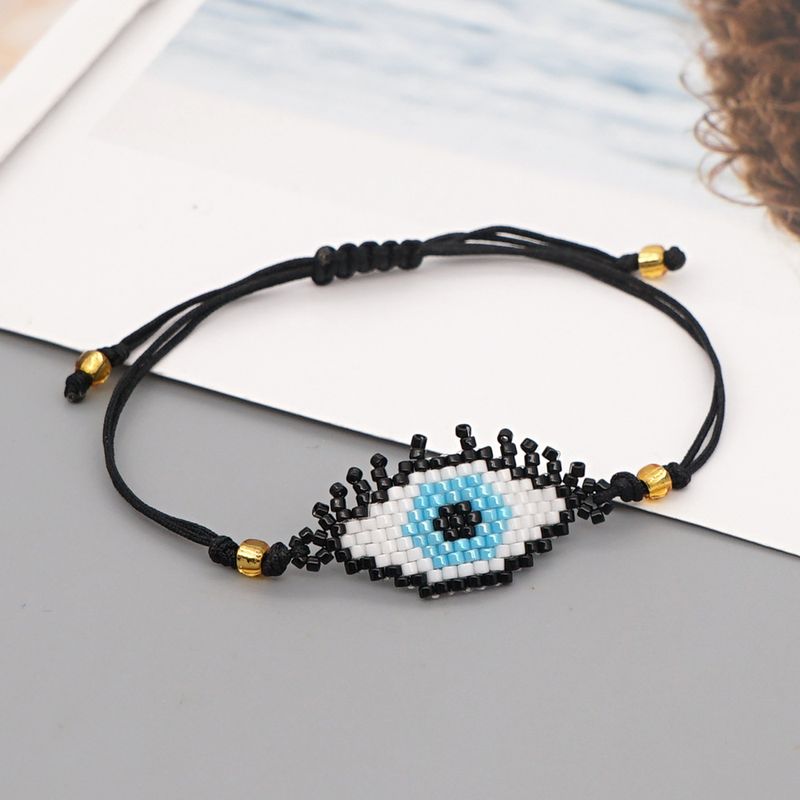 Bracelet De Perles De Riz Miyuki Yeux De Diable Turc De Style Ethnique